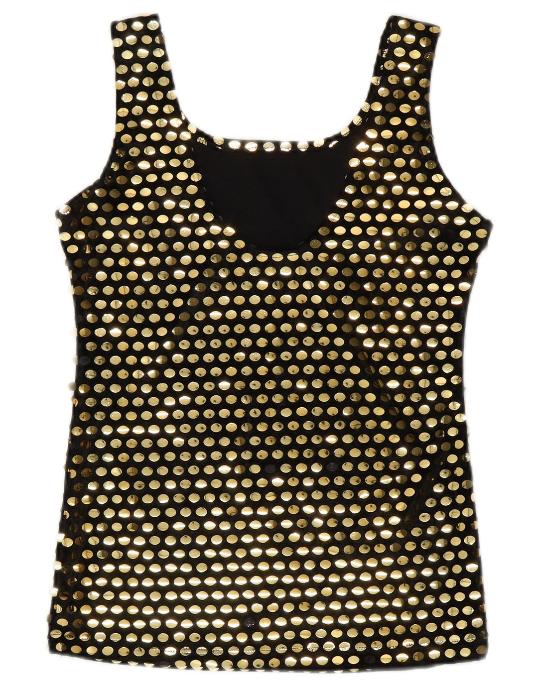 Vintage Damen Ärmelloses Blusentop UK 10 Small Schwarz Polyester