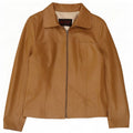 Vintage Damen Lederjacke UK 8 Small Beige