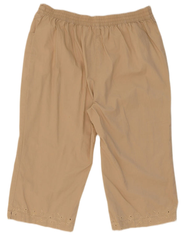 Marks & Spencer Damen Caprihose UK 14 Large W32 L19 Beige Floral