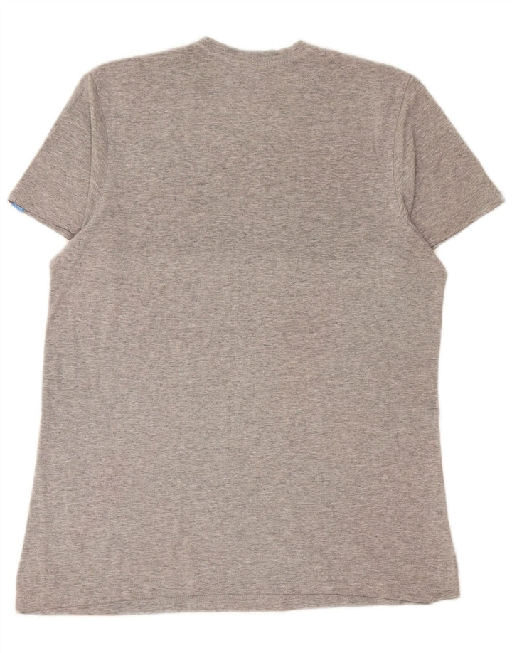 ADIDAS Mens Graphic T-Shirt Top Medium Grey