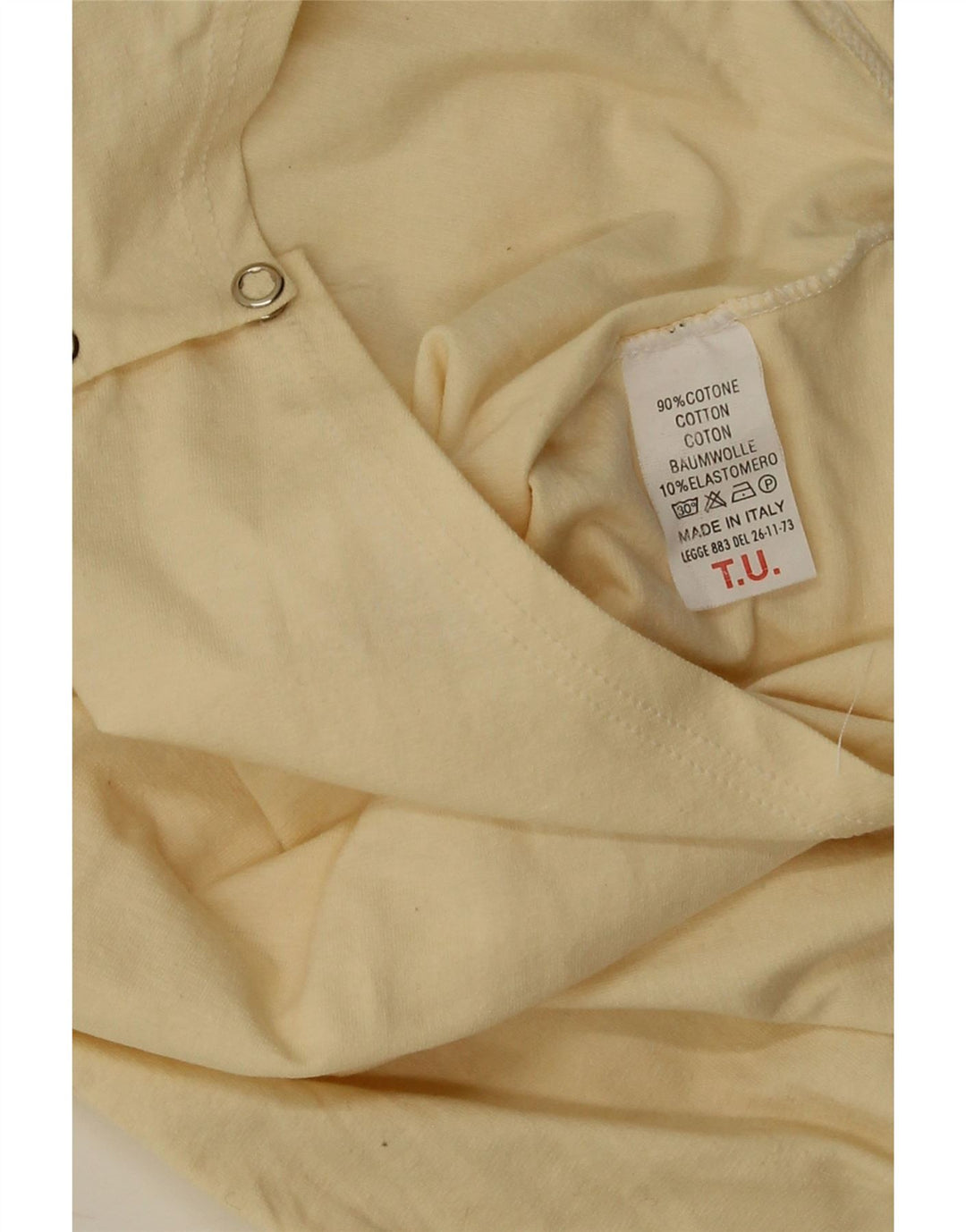 Vintage Damen Body UK 10 Small Beige Baumwolle