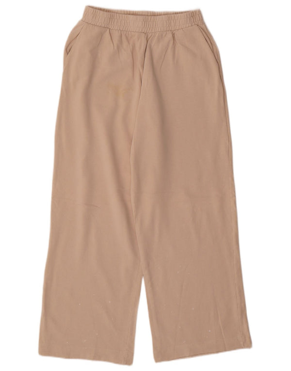 Zara Damen-Trainingshose mit weitem Bein, UK 10, Größe S, Beige