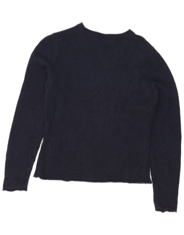 Tommy Hilfiger Damen-Pullover mit U-Boot-Ausschnitt, UK 14, große marineblaue Wolle