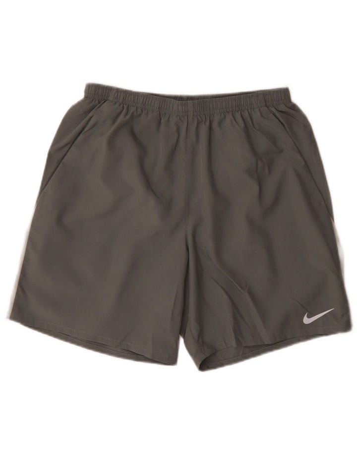 Nike Herren Dri Fit Sportshorts Mittelgraues Colourblock-Polyester