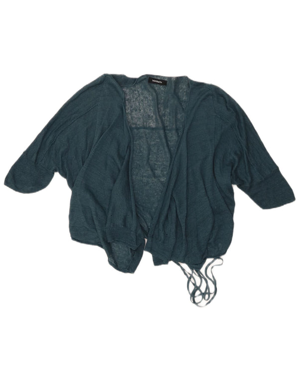 Max & Co. Damen Crop 3/4 Ärmel Cardigan Top UK 16 Large Blau