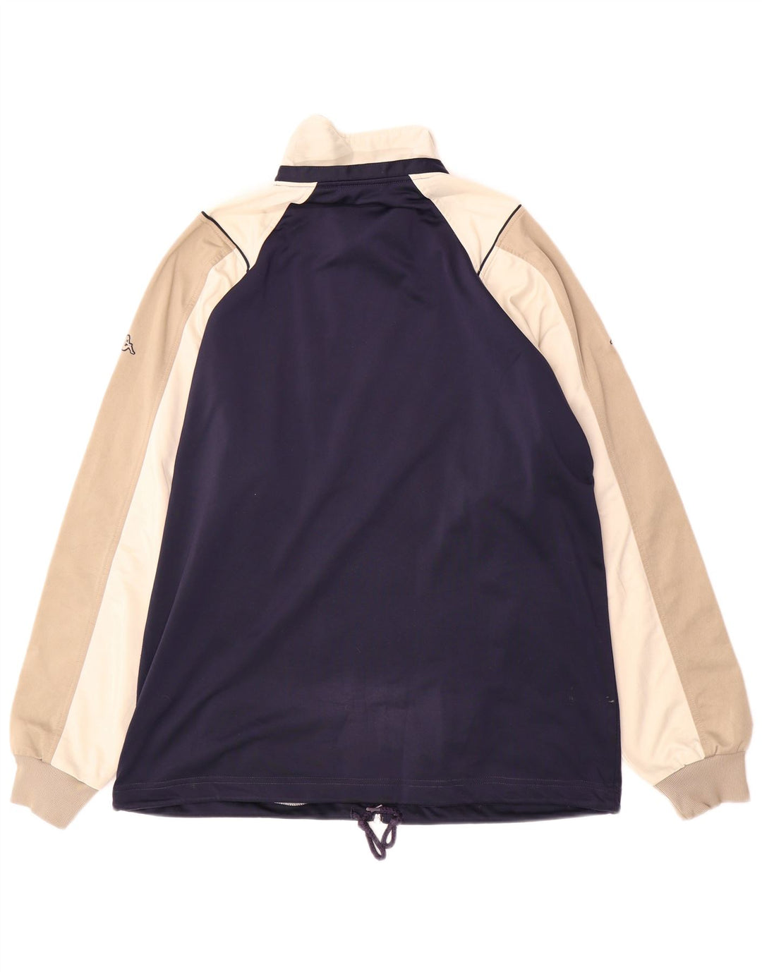 Kappa Herren-Trainingsanzug-Top-Jacke, groß, Marineblau, Farbblock