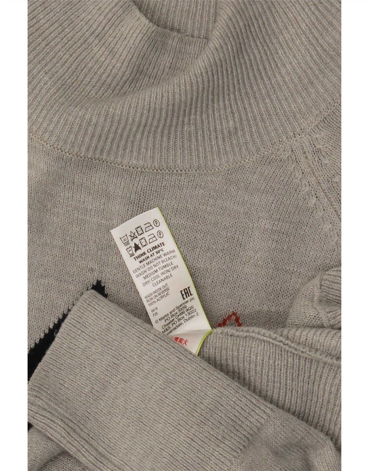 Marks & Spencer Damen-Pullover mit Rollkragen, Gr. 6, XS, Grau