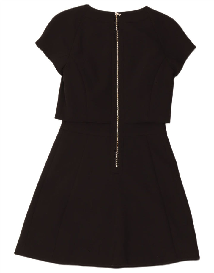 Ted Baker Damen-A-Linien-Kleid, Größe 0 2XS, schwarzes Polyester