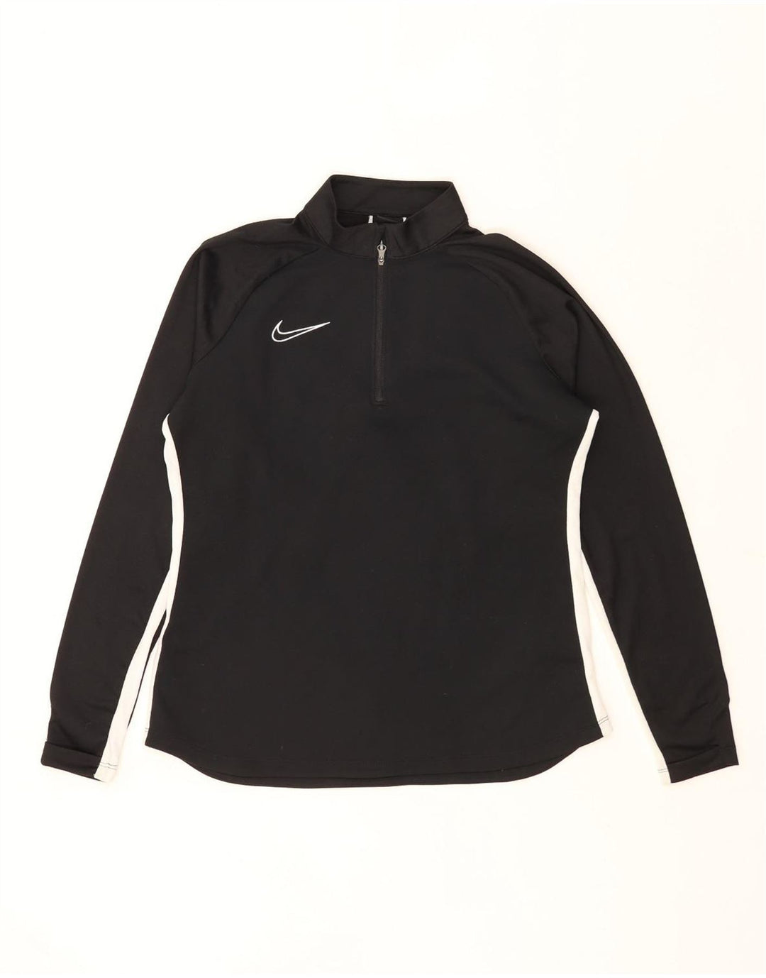 Nike Herren Dri Fit Sweatshirt mit Reißverschluss am Hals, mittelgroß, Schwarz, Farbblock