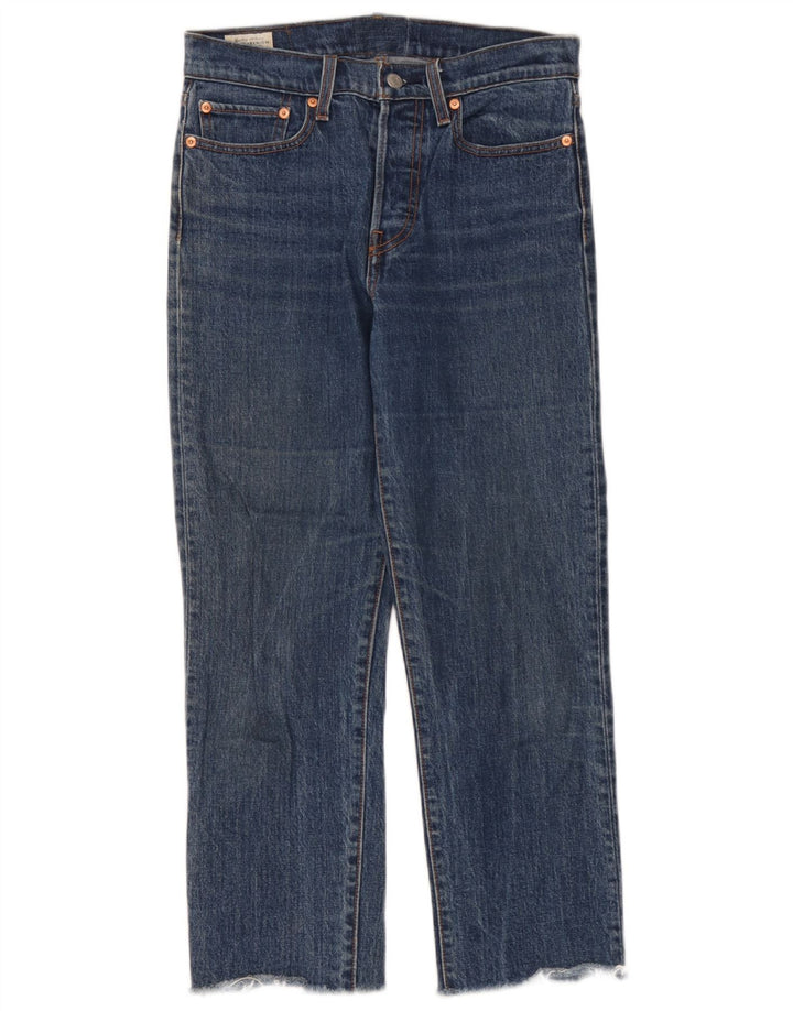 Levi's Damen Straight Jeans W27 L28 Blaue Baumwolle
