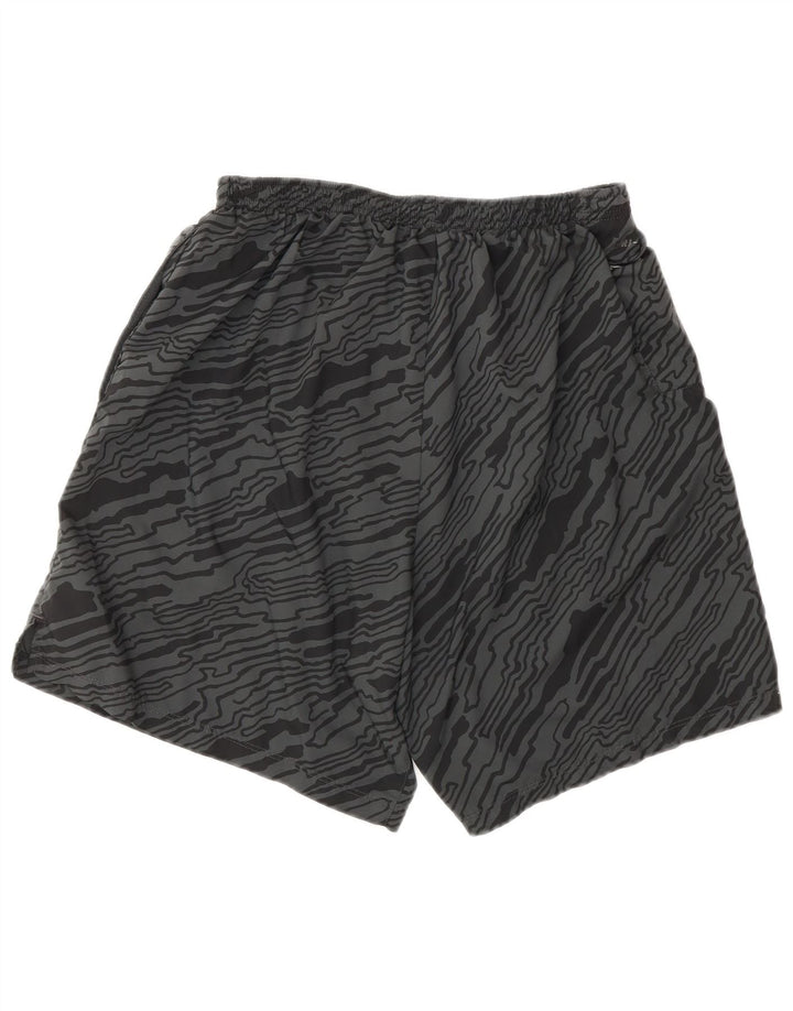 NIKE Herren Dri Fit Sportshorts mit abstraktem Muster, Größe L, grau, Polyester