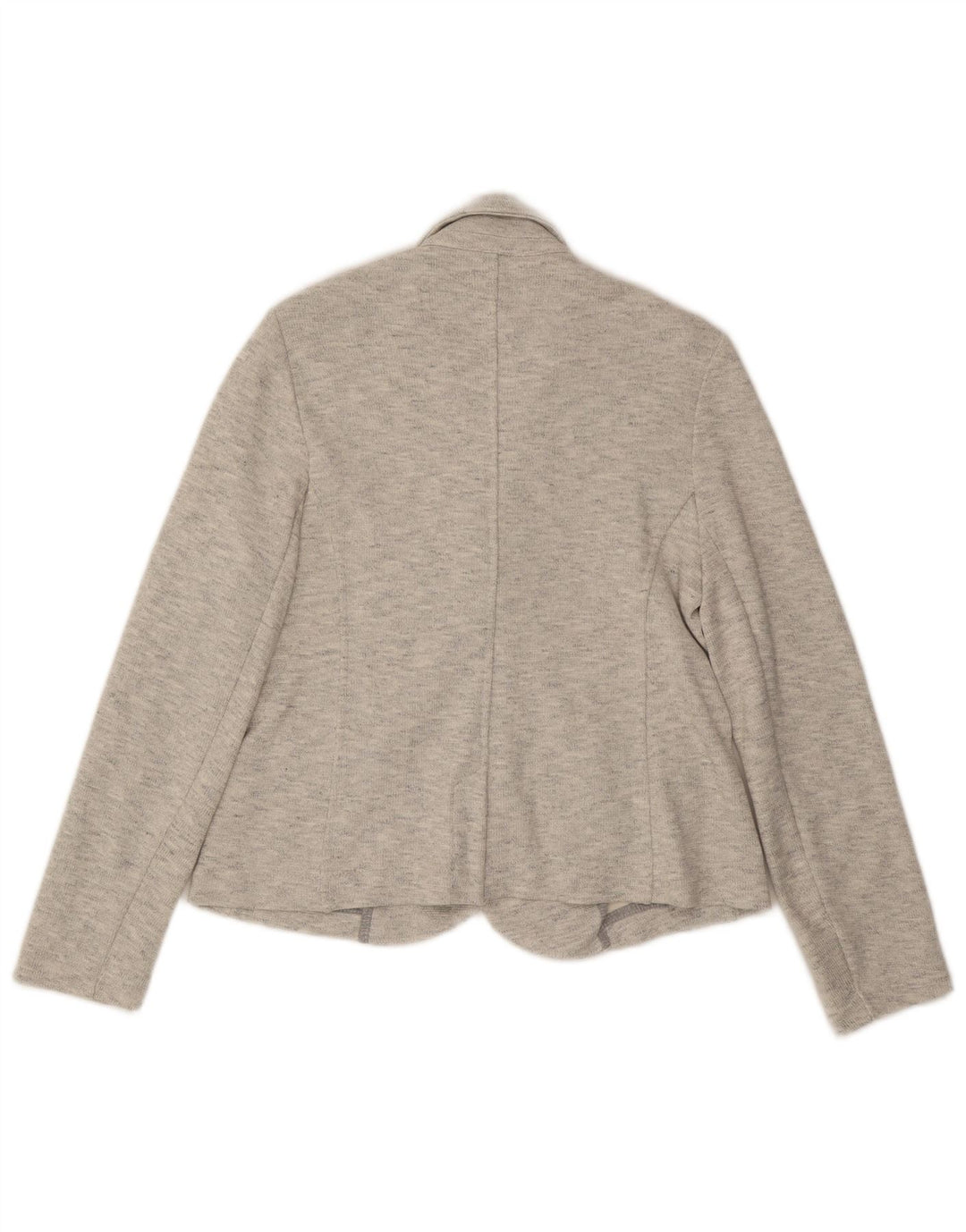 Whistles Damen-Blazerjacke mit 2 Knöpfen, UK 12, mittelgrau gefleckte Baumwolle