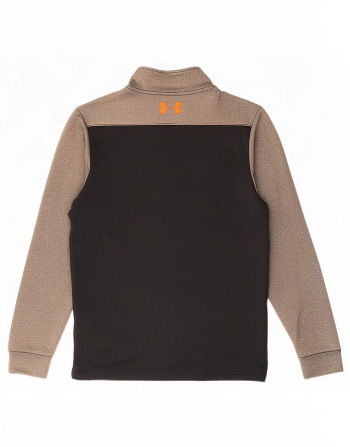 Under Armour Herren-Pullover-Trainingsanzugoberteil mit Reißverschluss, Größe S, Schwarz, Farbblock