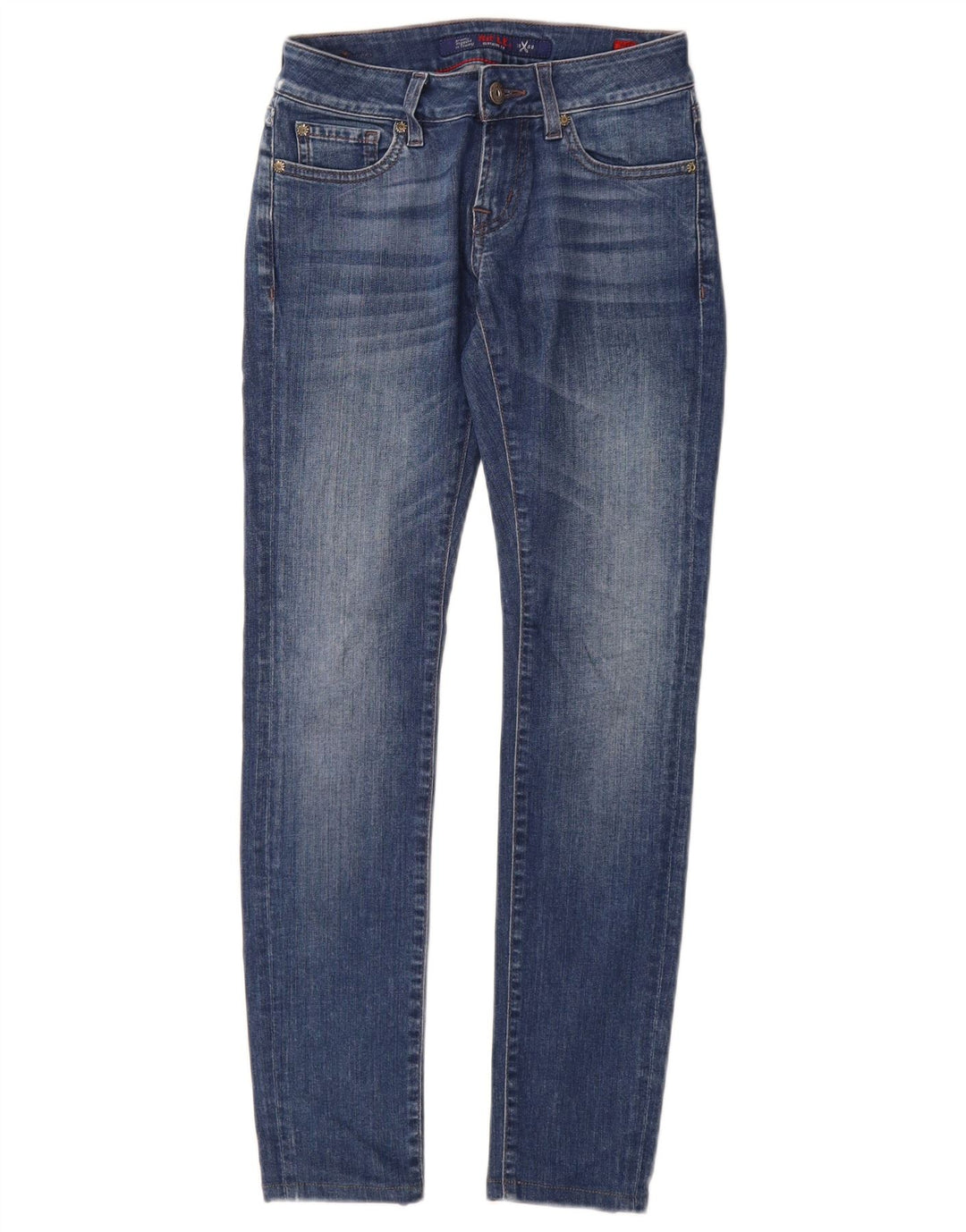 Rifle Damen Skinny Jeans W25 L28 Blau