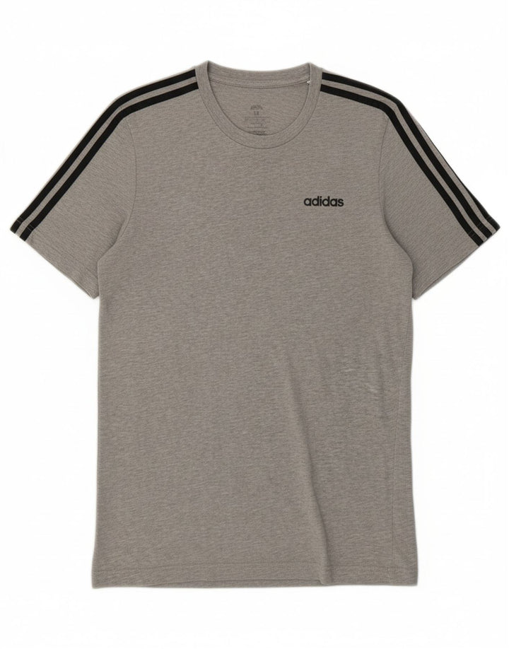 ADIDAS Mens T-Shirt Top Medium Grey Cotton