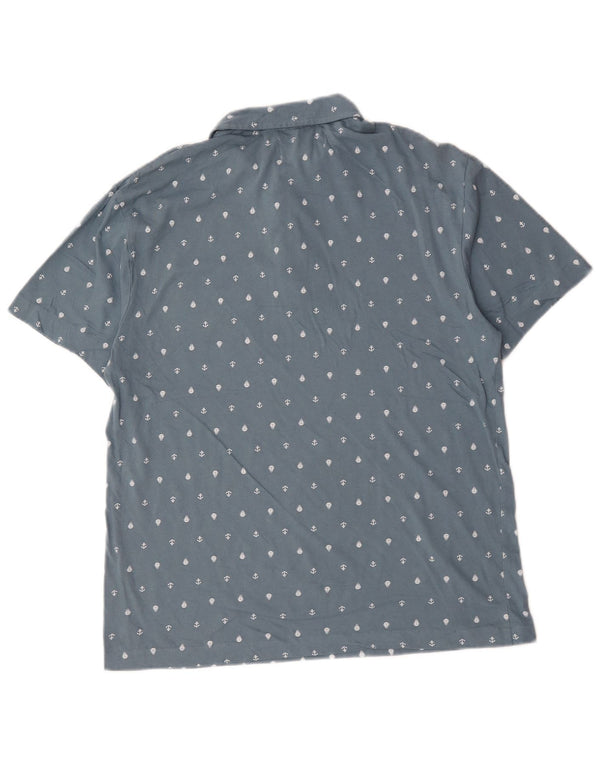 Penguin Herren Heritage Slim Fit Poloshirt XL Blau gepunktete Baumwolle