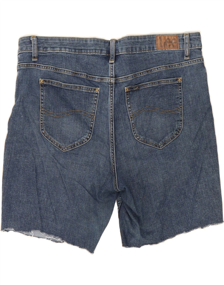LEE Womens Bermuda Regular Fit Denim Shorts US 18 2XL W40 Navy Blue Vintage Lee and Second-Hand Lee from Messina Hembry 