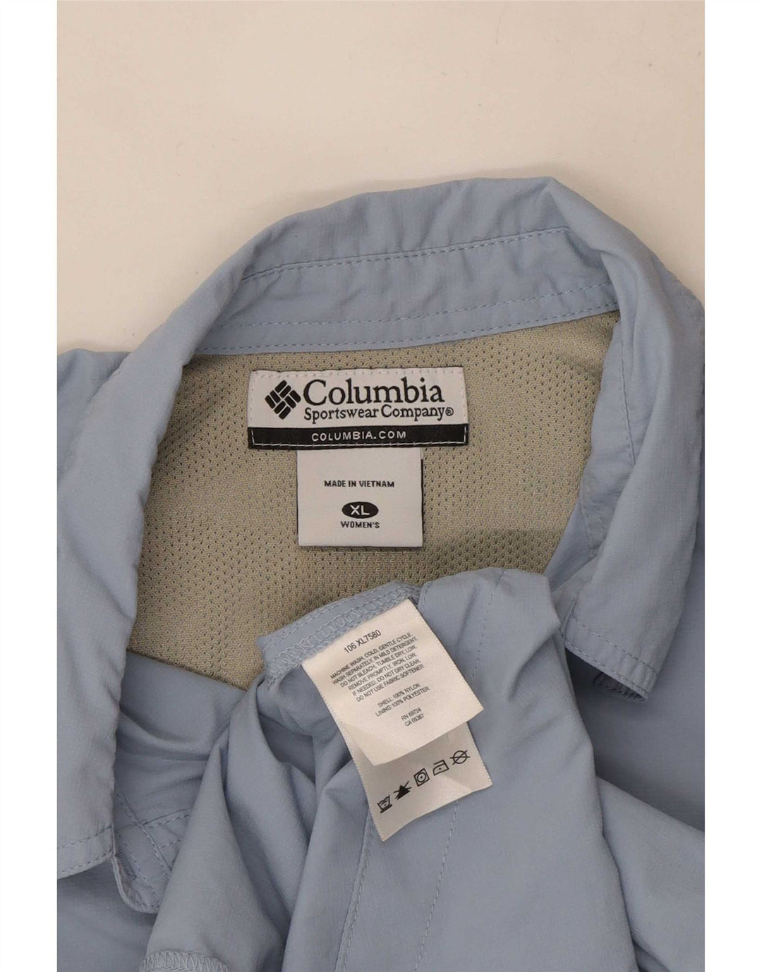 Columbia Damen-Hemd UK 18 XL, blaues Nylon