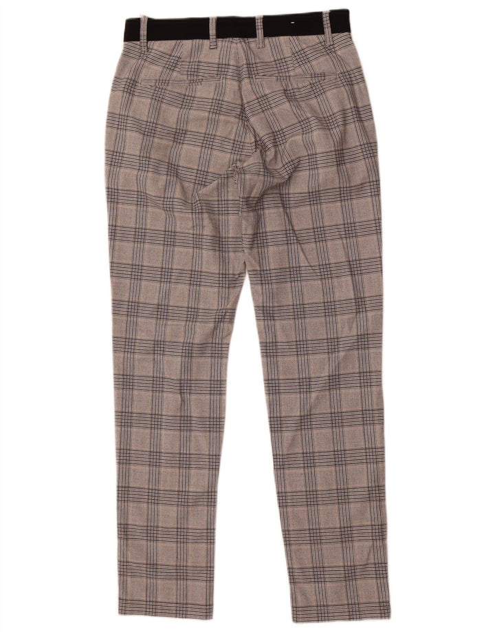 Gerade Anzughose für Damen von Zara, klein, W30, L29, grau kariertes Polyester