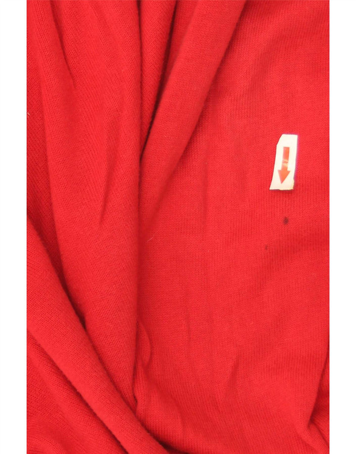Tommy Hilfiger Herren-Pullover mit V-Ausschnitt, Größe S, Rot