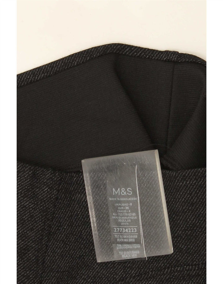 Marks & Spencer Damen Leggings UK 8 Small Schwarz gefleckte Viskose