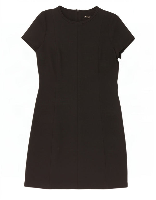 Massimo Dutti Damen A-Linien-Kleid EU 38 Small Schwarz