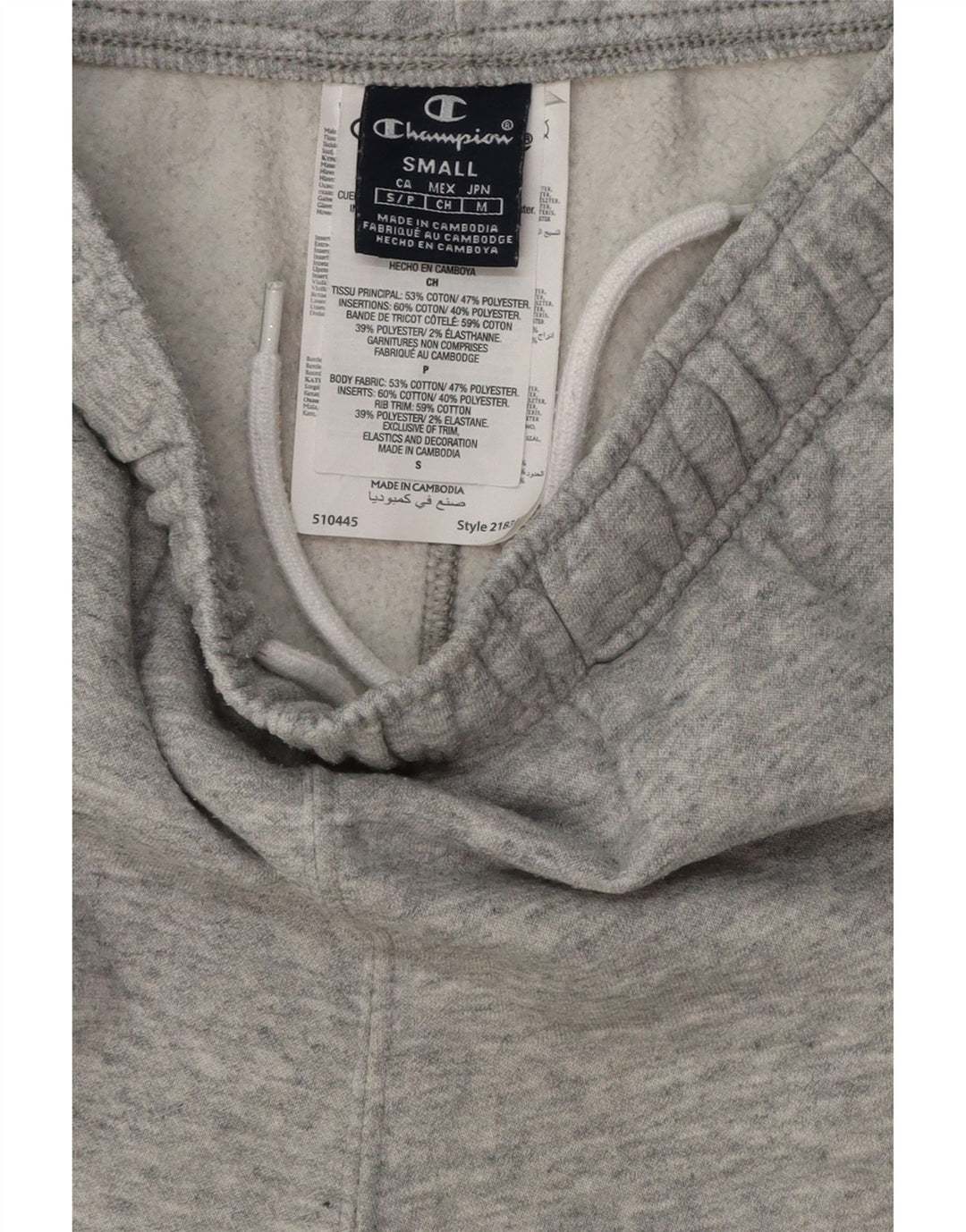 Champion Herren-Trainingshose, Jogginghose, Größe S, Grau, Baumwolle