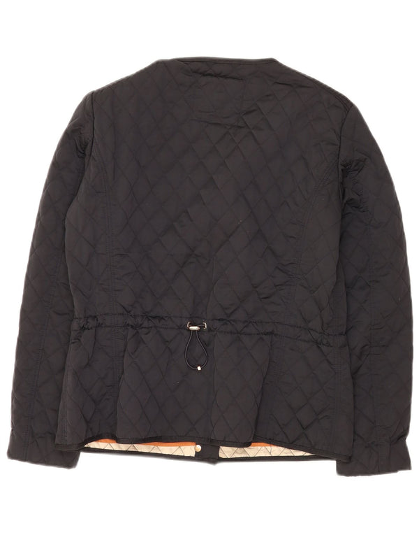 Massimo Dutti Damen Steppjacke UK 14 Large Schwarz Polyester