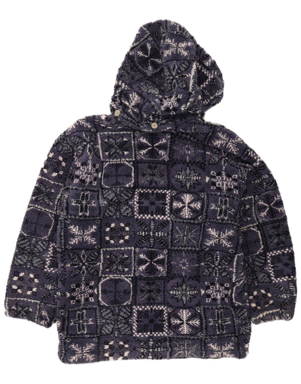 Brugi Herren-Fleecejacke mit Kapuze, UK 44 2XL, Marineblau, Fair Isle