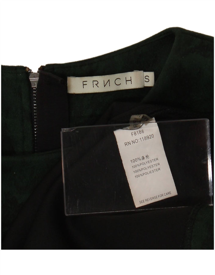 FRNCH Crop-Blusenoberteil für Damen, UK-Größe 46, Größe S, Grün, Blumenmuster, Polyester