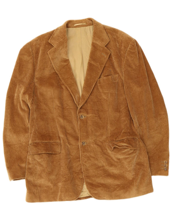 Vintage Herren 2-Knopf-Blazer aus Cord, UK 40, große braune Baumwolle
