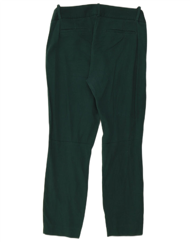 J. CREW Gerade geschnittene Damenhose US 8 Medium W32 L26 Grüne Baumwolle