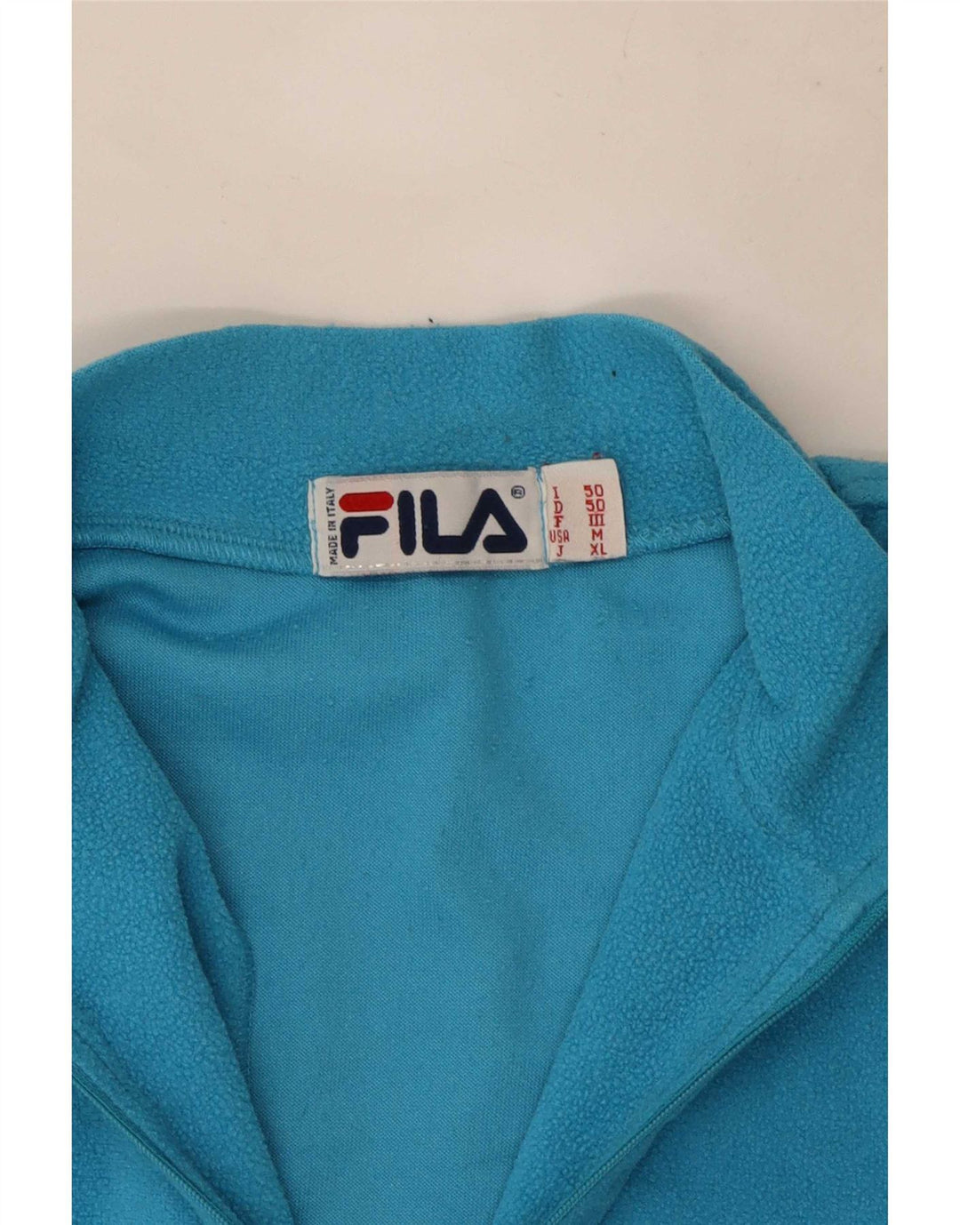 Fila Herren-Fleecepullover mit Reißverschluss am Hals IT 50 Mittelblau