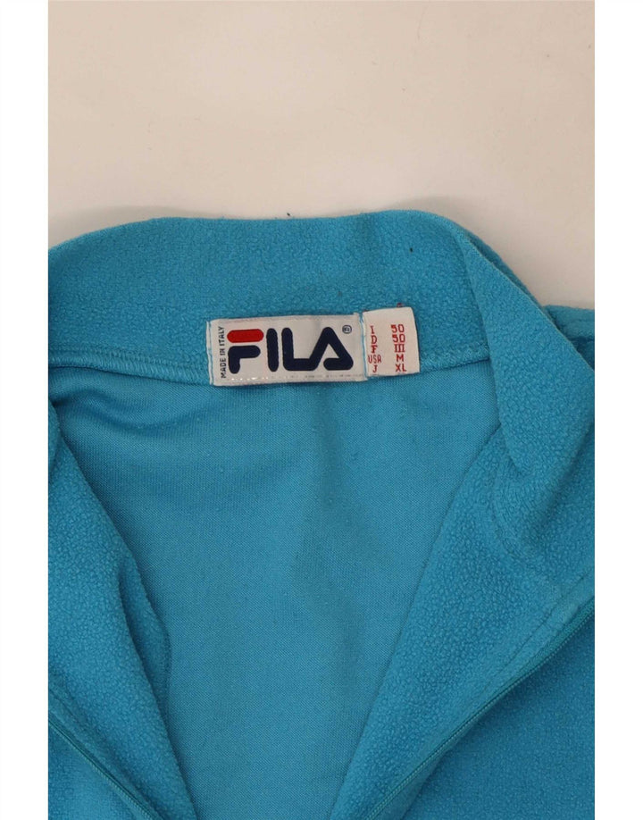 Fila Herren-Fleecepullover mit Reißverschluss am Hals IT 50 Mittelblau