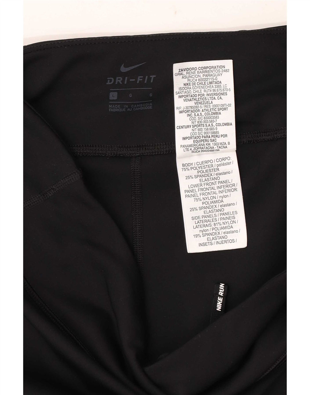 Nike Damen Dri Fit Leggings, groß, aus schwarzem Polyester