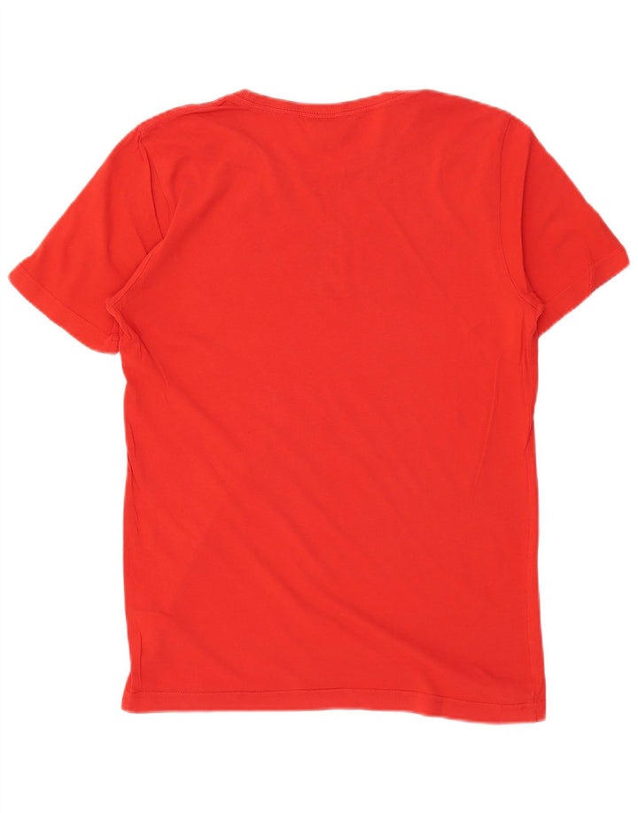 Puma Herren Grafik T-Shirt Top Small Rot Baumwolle