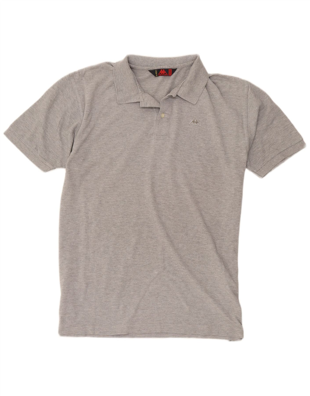 Kappa Herren Poloshirt 2XL Grau gefleckte Baumwolle