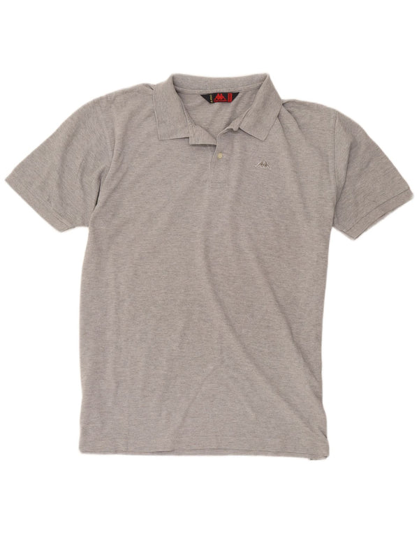 Kappa Herren Poloshirt 2XL Grau gefleckte Baumwolle