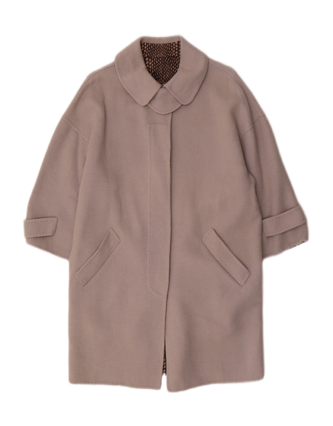 VINTAGE Damen Mantel UK 14 Large Grau