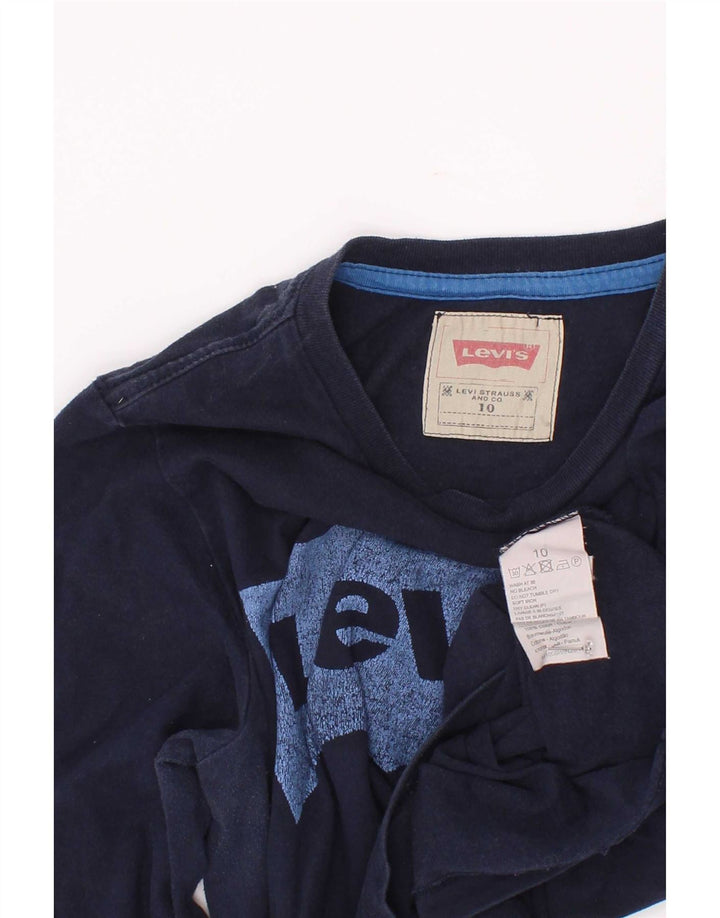 Levi's Jungen Graphic Top Langarm 9–10 Jahre marineblaue Baumwolle