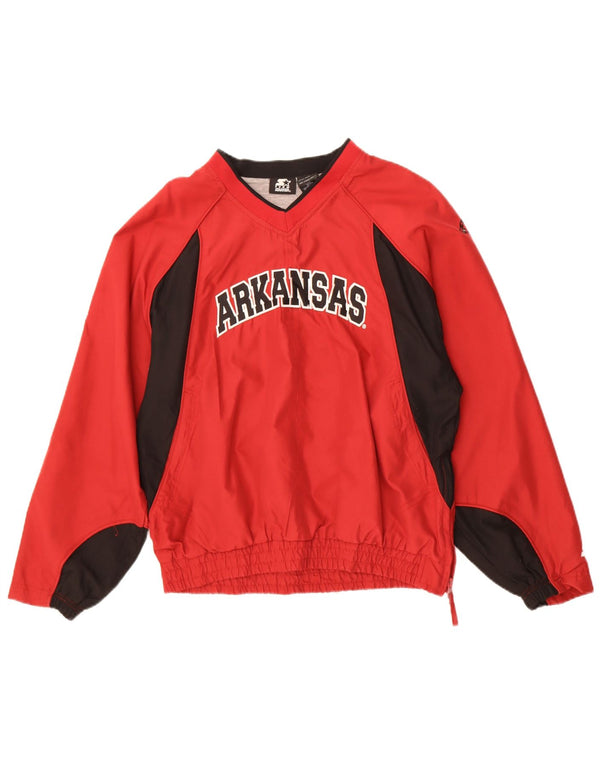 Starter Mens Graphic Pullover Tracksuit Top Jacket Medium Red Colourblock