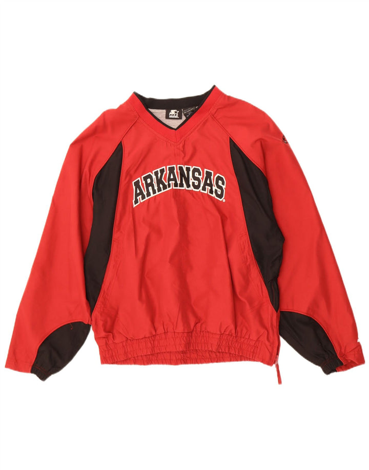 Starter-Herren-Trainingsanzug mit Grafik-Pullover, Jacke, Mittelrot, Farbblock