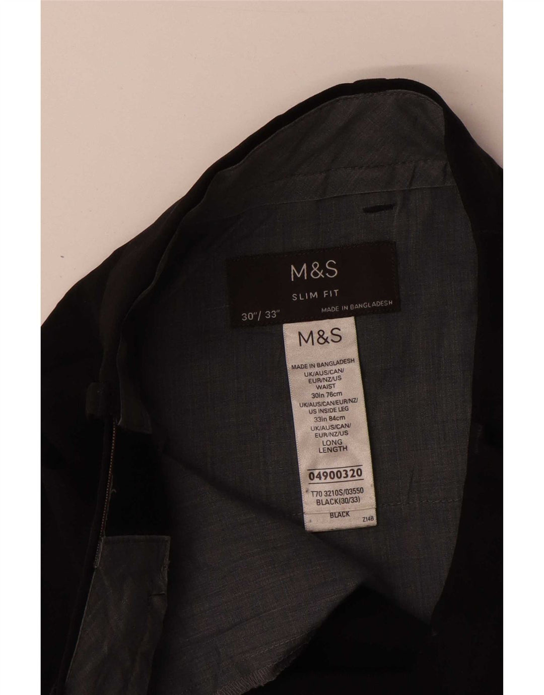 Marks & Spencer Damen Slim Fit Anzughose W30 L33 Schwarz Polyester