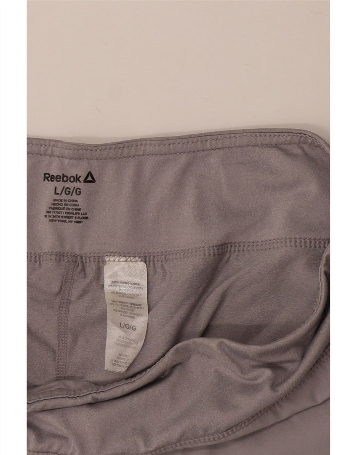 Reebok Damen Sportshorts UK 16 Large Grau Polyester