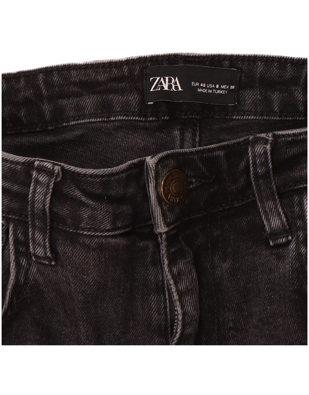 Zara Damen Slim Jeans EU 40 Medium W30 L27 Grau