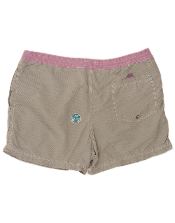 North Sails Herren-Badeshorts, groß, Grau, Colourblock-Polyamid