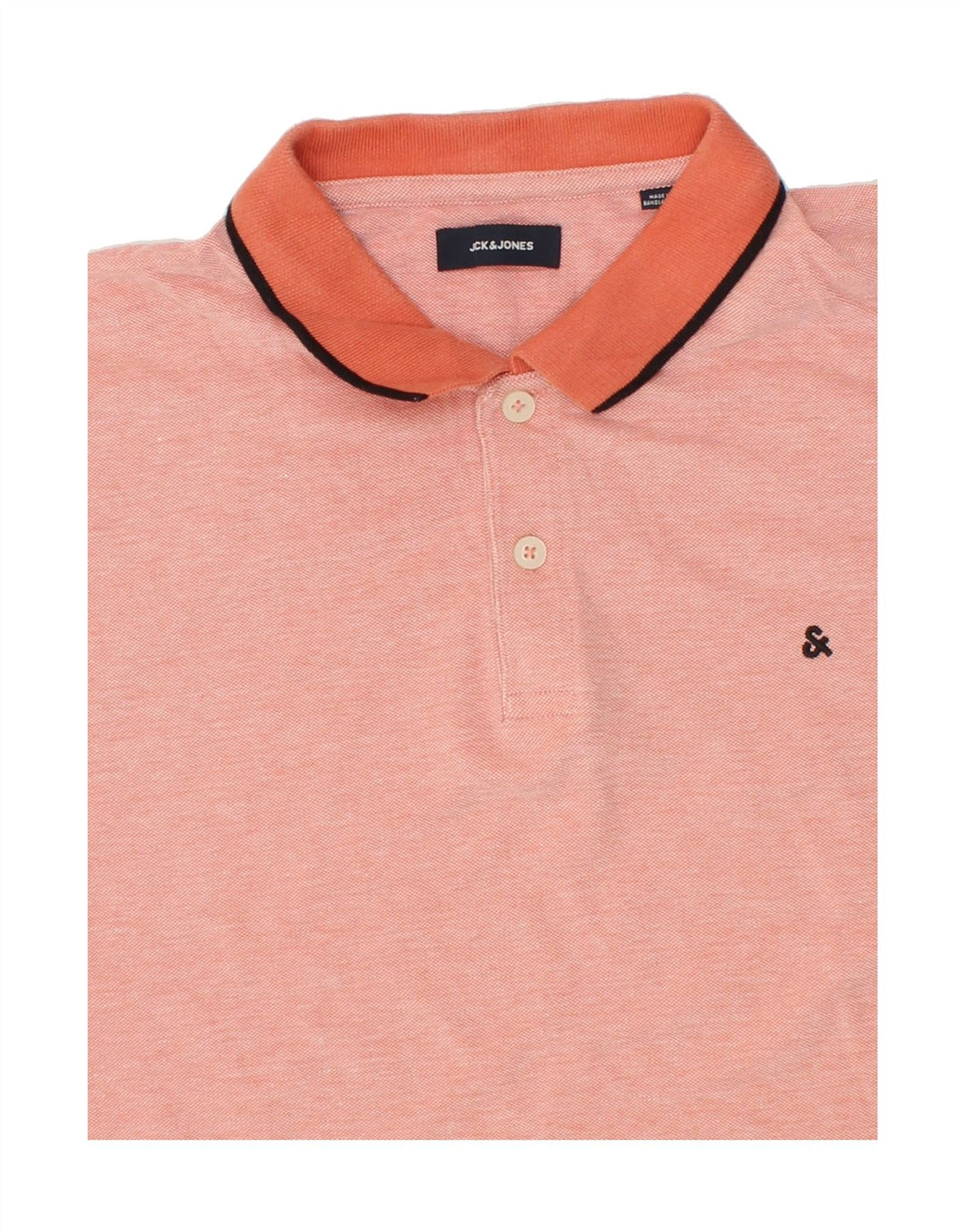 JACK & JONES Mens Polo Shirt Large Orange Cotton Vintage Jack & Jones and Second-Hand Jack & Jones from Messina Hembry 