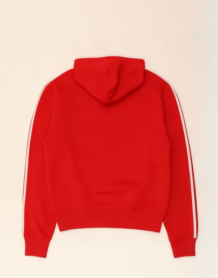Adidas Herren-Kapuzenpullover mit Reißverschluss, mittelrot, Polyester
