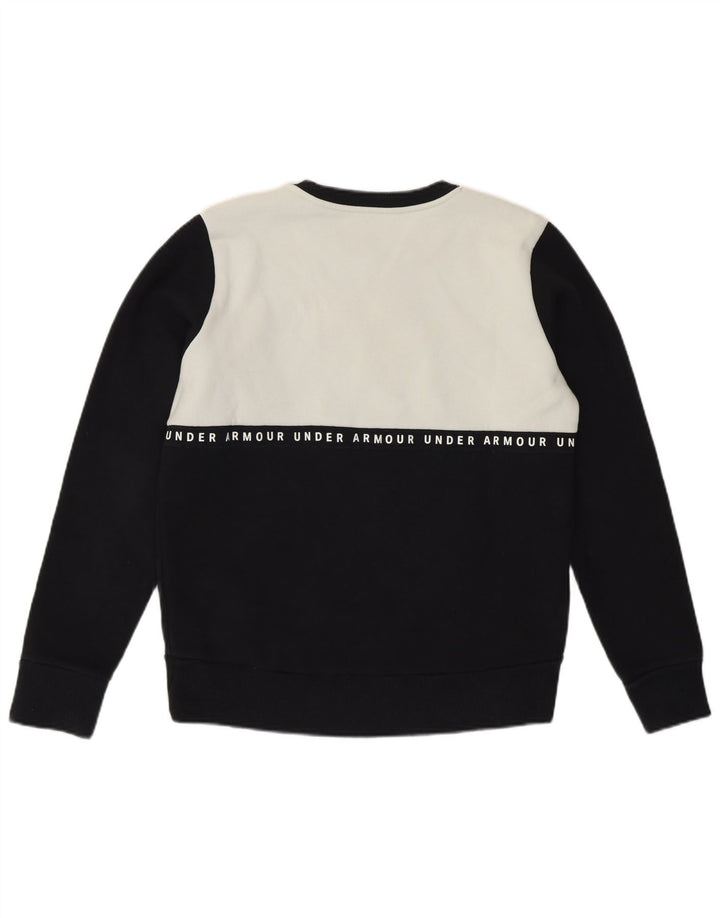 UNDER ARMOUR Damen-Sweatshirt-Pullover, Gr. 10, Größe S, Schwarz, Farbblock