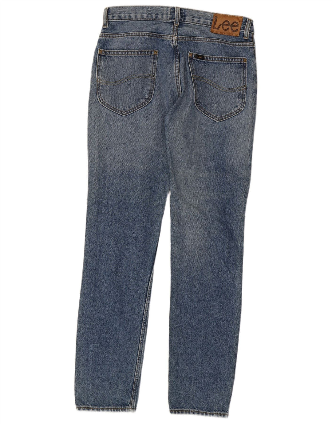 Lee Damen Rider Distressed Slim Jeans W30 L32 Blaue Baumwolle